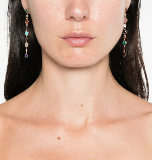 18K rose gold Figlia dei Fiori multi-stone earrings